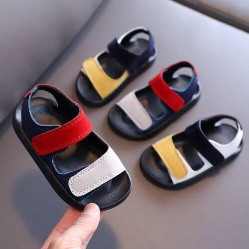 Baby Sandals Korean Boys Girls Cool Beach Shoes Baby Soft-soled Toddler Mixed Color Sandals Little New 2021 Summer Sandals