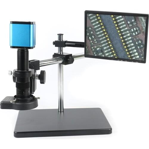 5.0MP HD Auto Focus HDMI WIFI Sony IMX178 Industrial Video Microscope Camera +180X Zoom C-mount Lens For PCB Phone Soldering