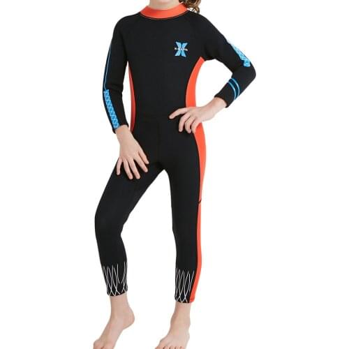 Breathable Girls Wetsuit Child 2.5mm Kids Jumpsuit Snorkeling Coverall Dive Suit