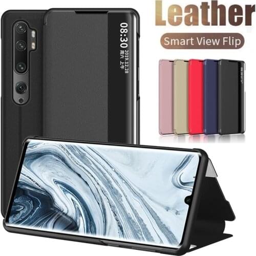 Smart View Flip Case For Xiaomi Redmi Note 9 9S 8 5 6 7 K20 K40 8T 7 7A 8 8A 9A 9C 9 Mi Note 10 9T 10T Pro Lite X3 NFC M3 Cover