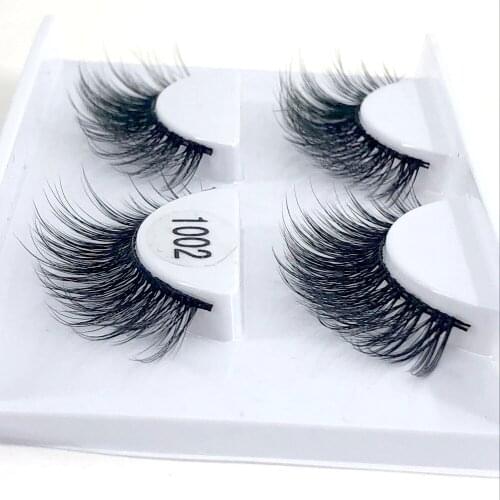 HBZGTLAD 2 pairs natural false eyelashes fake lashes long makeup 3d mink lashes eyelash extension mink eyelashes for beauty 1002