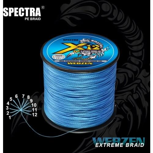New 12 Strands PE Fishing Line Raid 300M 500M Multifilament Wire Carp PE Line 20-145LB