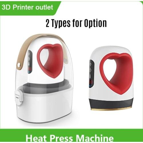 Mini Heat Press Machine T-Shirt Printing Easy Heating Transfer Press Iron Machines with Viration Motor for Clothes Bags Hats
