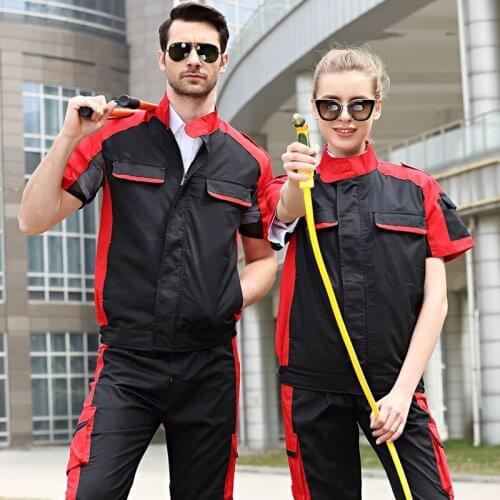 Men Women Overalls Workwear Uniform Car Workshop Fashion Work Suit Mechanical Workshop Jacket