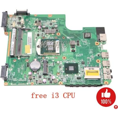 NOKOTION For TOSHIBA Satellite L700 L745 laptop motherboard DA0TE4MB6D0 A000093220 HM55 DDR3 with core i3 CPU