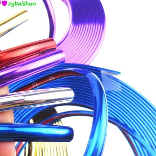 2018 8 M new car wheel rim edge protection ring tire protection stickers DIY molding line rubber strip 3D Car accessories