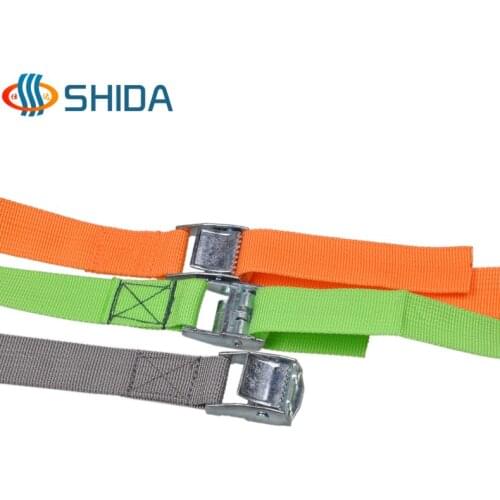 New High Quality 5 pcs 2.5cm*100cm Metal Cargo Lashing PP Webbing Strap Ratchet Tie Down With Cam Buckle Winch Strap
