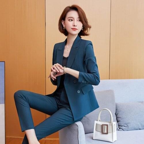Formal Blazer Women Business Suits Pant and Jacket Sets Office Ladies Work Wear Uniform OL Styles