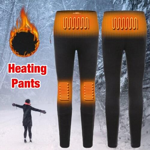 USB Heated Pants 4 Heating Areas 3 Temperature Levels Comfortable Heating Pants For Indoor Skiing Fishing Traveling Camping