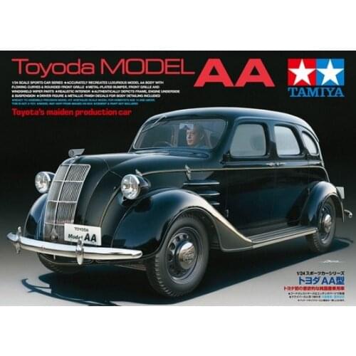 Tamiya 24339 1/24 Scale Toyodas Maiden Production Car Model AA Type Assembly Model Building Kits For Adults Hobby DIY