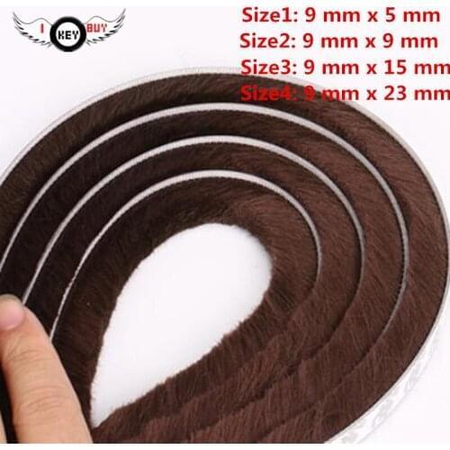 20 Meters 9x5/9x9/9x15/9x23mm Door Window Adhesive Felt Seal Self-adhesive Door Gap Sealing Strips Sound Insulation Windproof