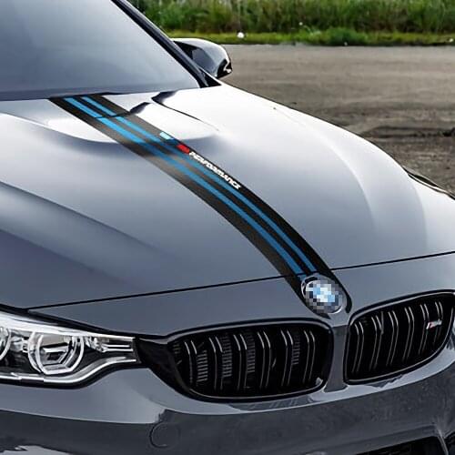 For BMW e46 e90 e60 e39 f30 f10 e36 e87 x5 e70 e91 g30 Car Hood Stickers Vinyl Stripe Stylish Automobiles Tuning Car Accessories