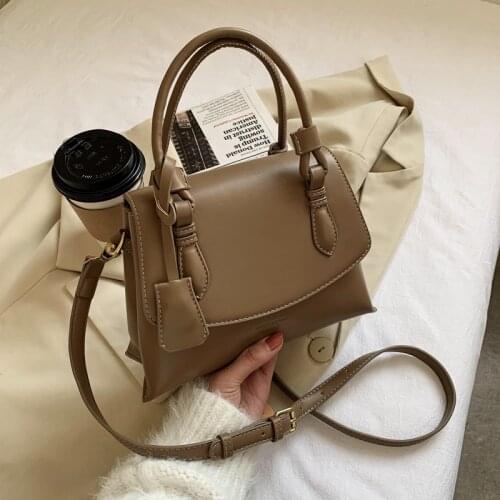 Vintage Square Tote Bag 2021 Fashion New High-quality PU Leather Womens Designer Handbag High Capacity Shoulder Messenger Bag