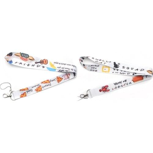 Friends TV Show DIY Keychain Accessories Security Cell Phone USB ID Badge Holder Keys Strap Tag Neck Lanyard 1pcs