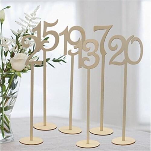 10pcs/pack Hot style Wooden wedding supplies wedding Place holder table number figure card digital seat Decoration