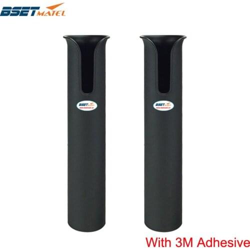 2X 3M Adhesive ABS Plastic Rod Holders Fishing Rod Spinning Accessories Durable Pole Tube Mount With NO Hole Bracket Socket Rack