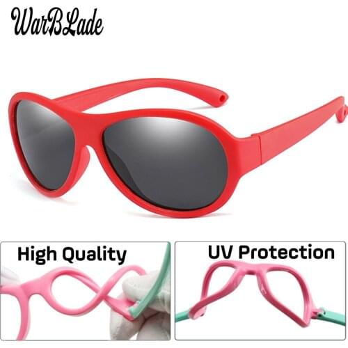 2019 Square Girl Sunglasses Kids Polarized Red Frame Classic TAC TR90 Flexible Safety Kid Sun Glasses Boy Infant Shades