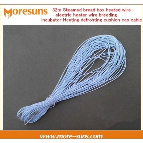 5pcs 32m 180V Steamed bread box heated wire electric heater wire breeding incubator Heating defrosting cushion cap cable