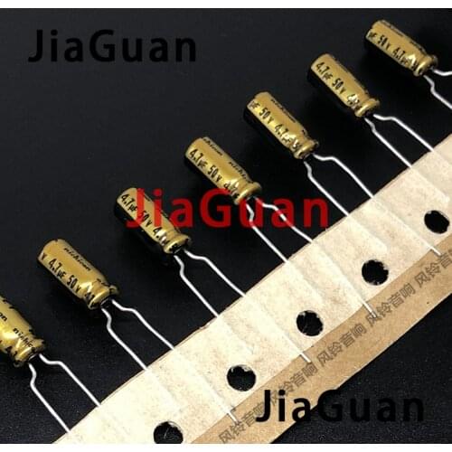 50pcs NEW NICHICON FW 4.7UF 50V 5X11MM 50V 4.7UF audio Electrolytic Capacitor 50V4.7uF filter amplifier 4.7uF/50V