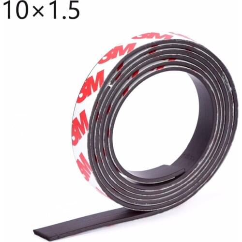 1 Meter self Adhesive Flexible Magnetic Strip 3M Rubber Magnet Tape width 10mm thickness 1.5mm Free Shipping 10*1.5
