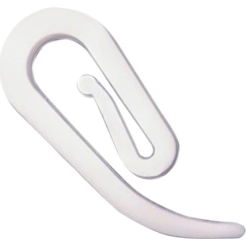 6-Shaped Plastic Injection Curtain Plastic Hook White Plastic Curtain Hook Curtain Accessories 100 pcs/pack