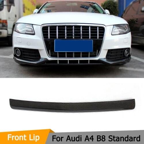 Carbon Fiber Front Lip Auto Car Lip Spoiler For Audi A4 B8 Standard Bumper Only 2009-2012