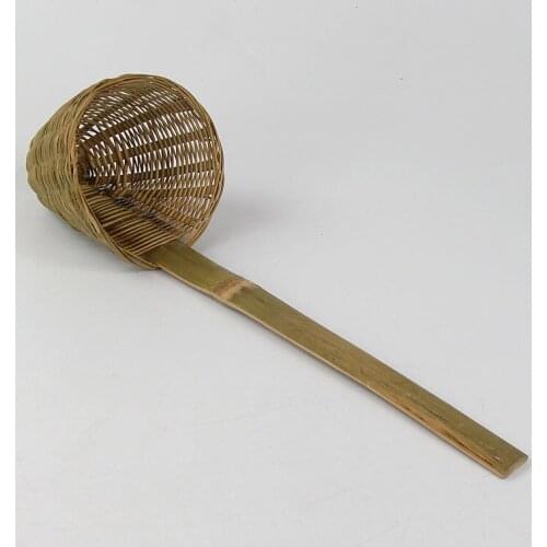 Bamboo Woven Colander Spicy Hot Pot Pasta Spoon Long Handle Skimmer Oil Pot Hot Pot Big Strainer Colander Wine Maker