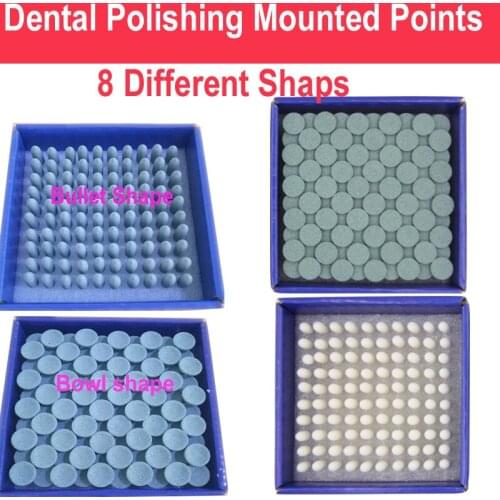 100 pcs Dental Jewelry Polishing Burrs Gravel Burs Ceramic Low Speed Buffing Grinding Burs -4 types 2.35mm Shank