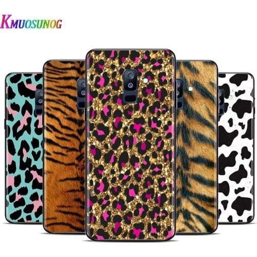 Sexy cute animal stripes For Samsung Galaxy A3 A5 A6 A7 A8 A9 A6S A8S A9S Star Plus 2016 2017 2018 Black Silicone Phone Case