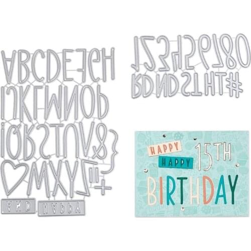 Numbers Letters Metal Cutting Dies Stencil Scrapbooking Materials DIY Album Stamp Paper Card Embossing Craft New Dies for 2021