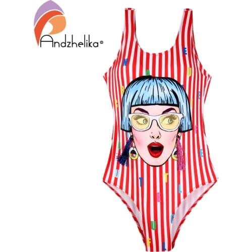 Andzhelika Child Swimsuit Personality Girl cartoon design Swimwear Children One-Piece Suits Swim Bodysuit Bathing Suit