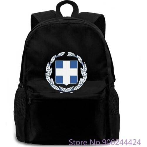 Greek Coat of Arms Greece Flag Pride -NEW WITH TAGY COLORS Tricolor women men backpack laptop travel school adult