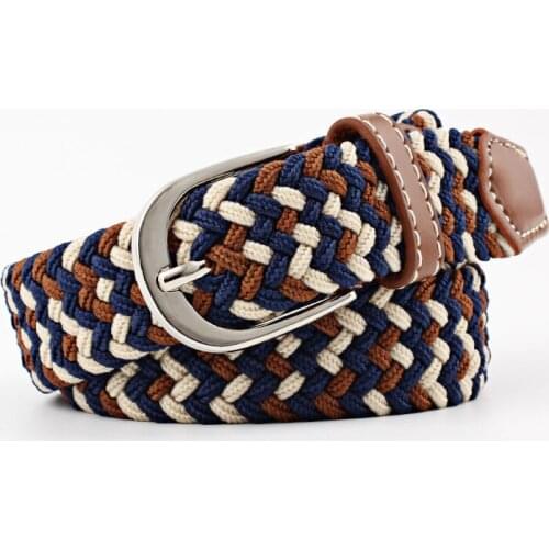 Men and women pin buckle canvas belt canvas elastic elastic belt youth student woven canvas belt bl562