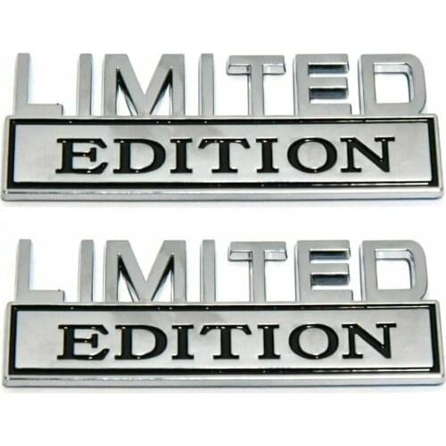 2pcs LIMITED EDITION Chrome Emblem Badges For Chevy Ford RAM GMC Jeep Car Truck Chrome Badge Suitable Exterior Accessories