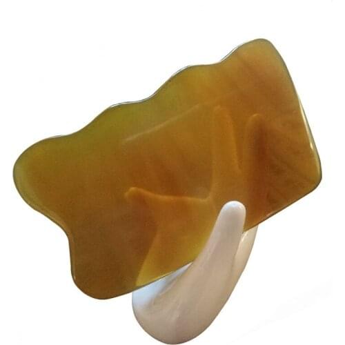 Massage tool Thin Natural Ox Horns Scrapping Massage Plate Board Gua Sha Acupuncture Massager Breast Limbs Body Slimming Beauty