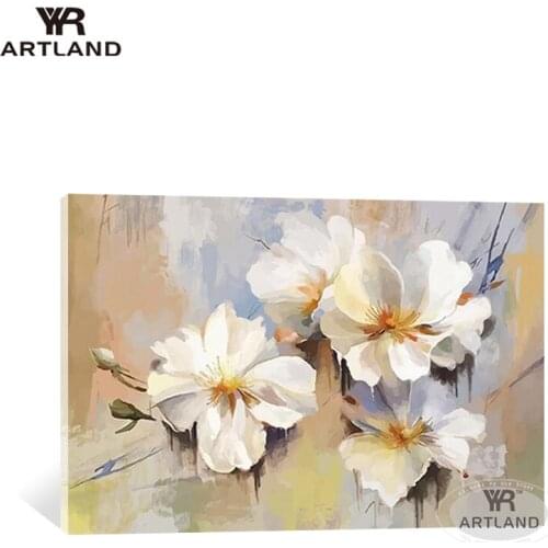 Pure Handmade acrylic orchids flowers oil painting for home wall decoration art poster for living room sofa bedroom no framed
