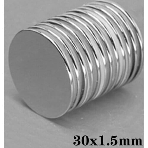 2~60pcs 30x1.5 mm Powerful Magnets 30mmx1.5mm Permanent Round Magnet 30x1.5mm Neodymium Magnetic Super Strong magnet 30*1.5 mm