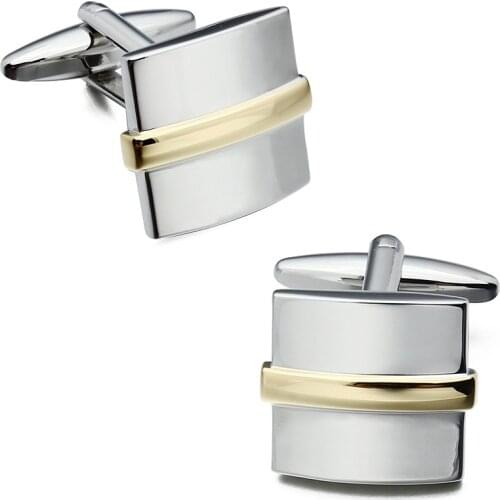 Mens Match Gold Color Cufflinks for French Shirt Accessories Best Jewelry for Business