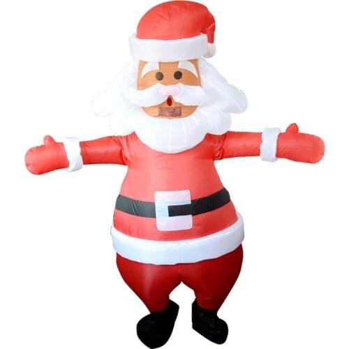 Santa Claus Inflatable Costume cosplay Santa Claus Christmas suit for Adult Women Men Halloween Party Carnival Fancy Dress