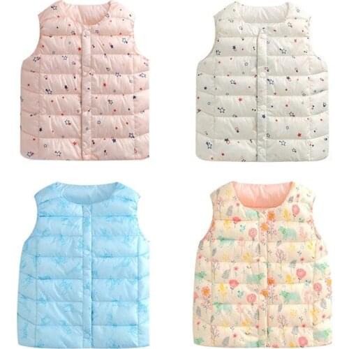 New Children Cotton Vest Boy Girl Baby Inner Wear Clothes Autumn Winter Close-Fitting Primer Down Coat Toddler Casual Waistcoat
