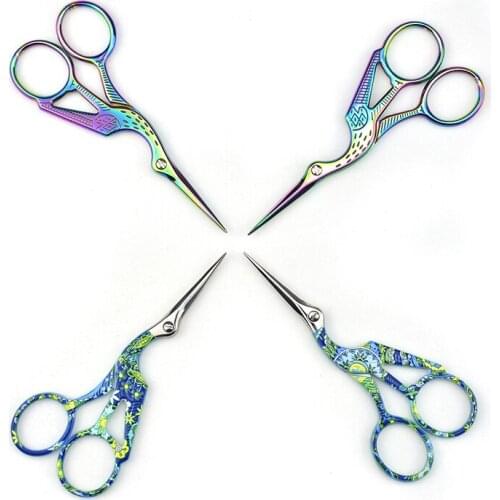 Stork Bird Stainless Steel Embroider Sewing Scissors Crane Shaped Cross Stitch Sewing Handicraft Handle Sewing Scissors SC015
