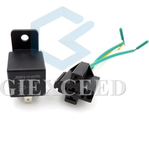 Normally open 4 pin DC40A 12V -80v electronic relay auto relay with mounting hole and socket