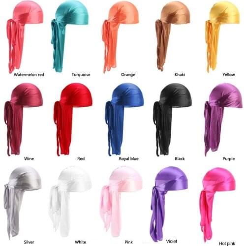 WZCX Imitation Silk Solid Color Long Tail Cap Unisex Fashion Multiple Colour Casual Smooth Spring Autumn Pirate Hat Beanie