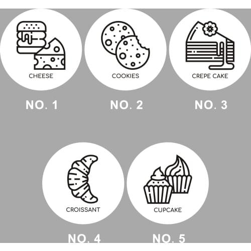 Wholesale 320PCS 3.5CM Wrapping Sticker DIY Bakery Cheese Cookies Crepe Cake Croissant Cupcake Packing Circular/Round Sticker