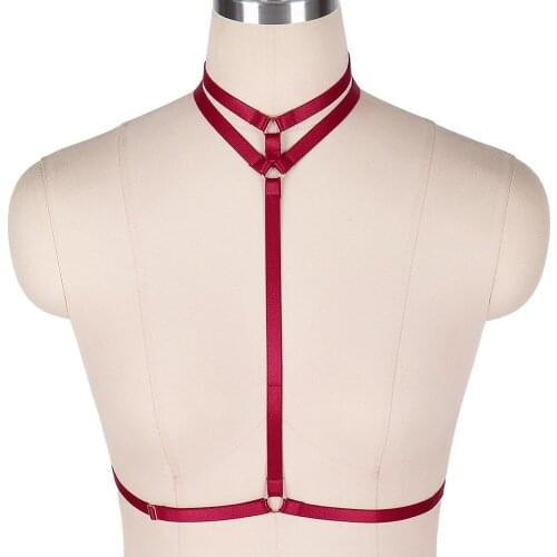 Leg Harness Gothic Clothes Harness Fashion Sexy Lingerie Goth Suspenders Bdsm Stockings Garter Womens Underwear Body Belts Bra