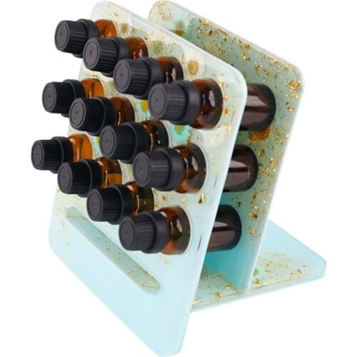 DIY Epoxy Resin Mold Essential Oil Holder Mould Brushes Rack Crafts Adults