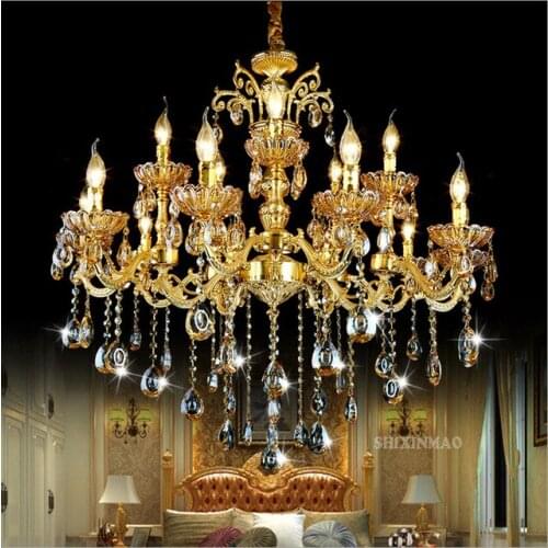 SHIXNIMAO free shipping Deluxe copper plating gold body LED Crystal Luxury Crystal Chandelier Fashion crystal chandelier