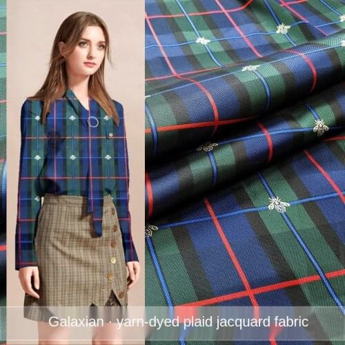Scottish classic checkered jacquard shirt suit little bee yarn-dyed garment fabric sewing fabric factory shop not out of stock