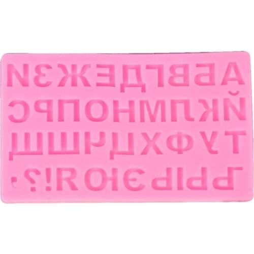 Russian Letters Silicone Molds 3D Alphabet Fondant Mould Mini Symbols Ice Cube Tray Baking Mold Epoxy Resin Molds Crafts