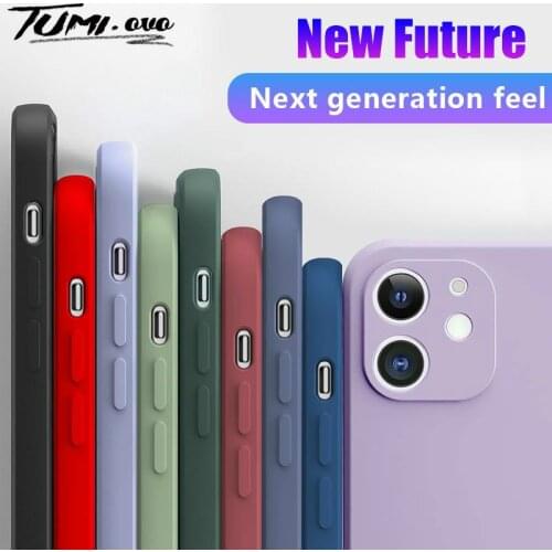 New Classic Square Liquid Silicone Case For iPhone SE 2020 11 Pro Max XR XS X Candy Soft Cases For iPhone 11 7 8 6 6S Plus Cover